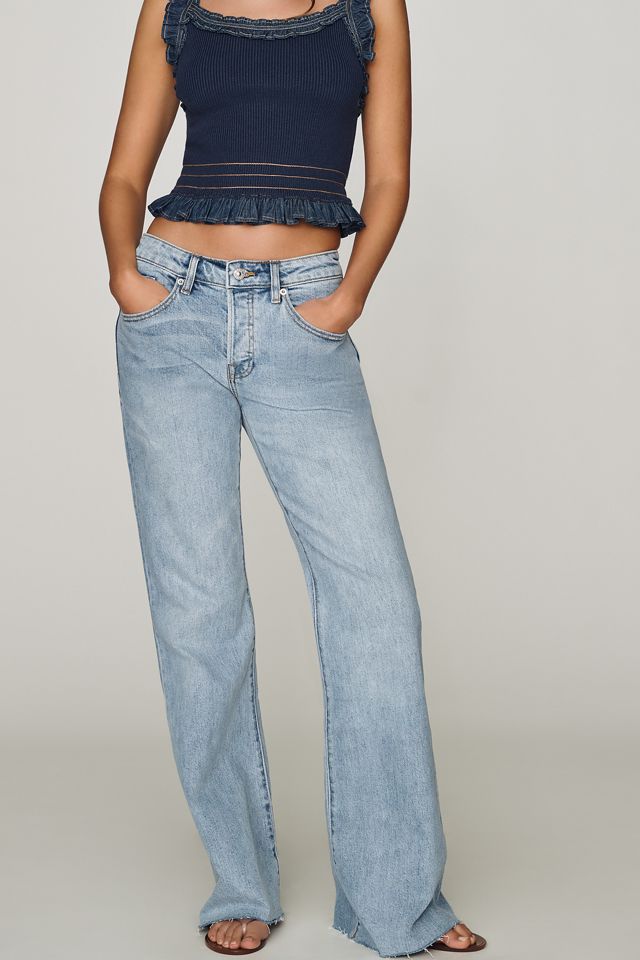 Good American Vintage Low Rise Relaxed Flare Jeans #3
