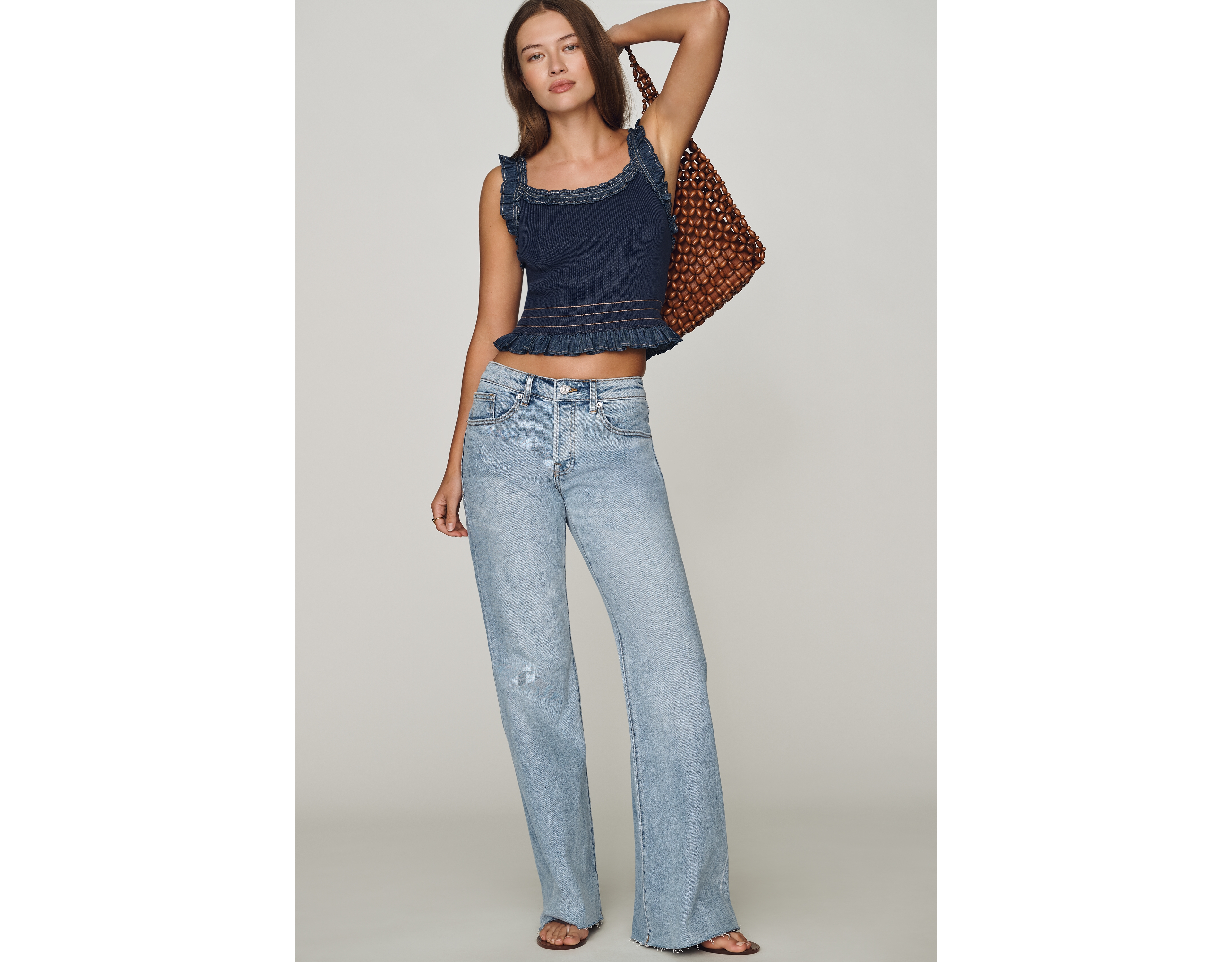 Good American Vintage Low Rise Relaxed Flare Jeans