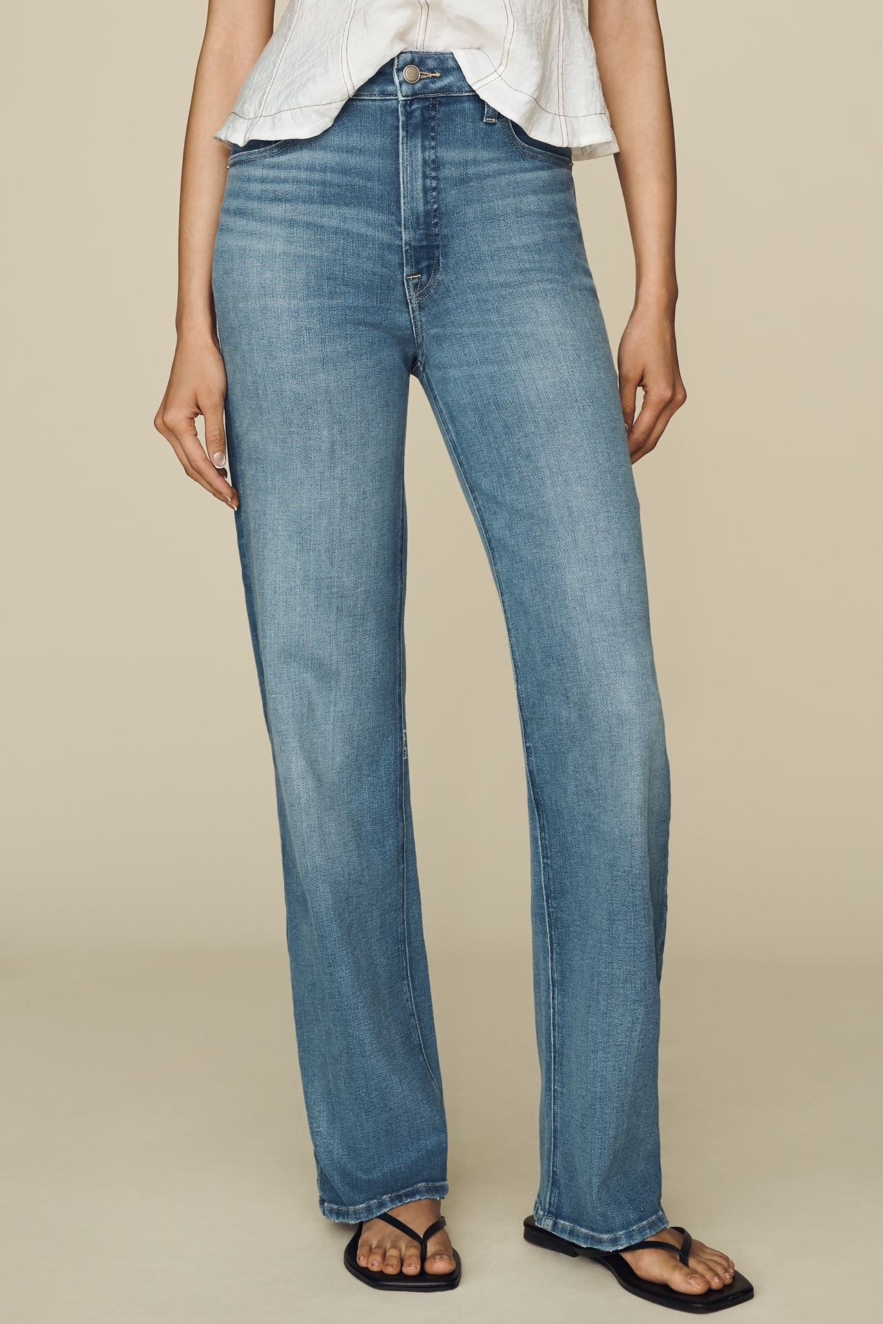 Good American Soft Tech True High Rise Straight Jeans