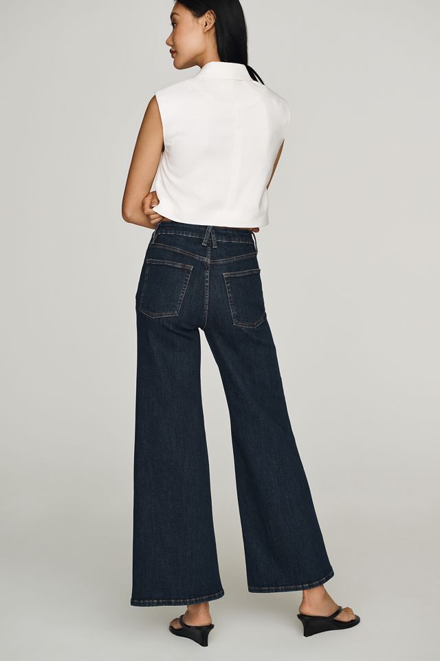 Good American Good Waist Palazzo Ankle Jeans #3