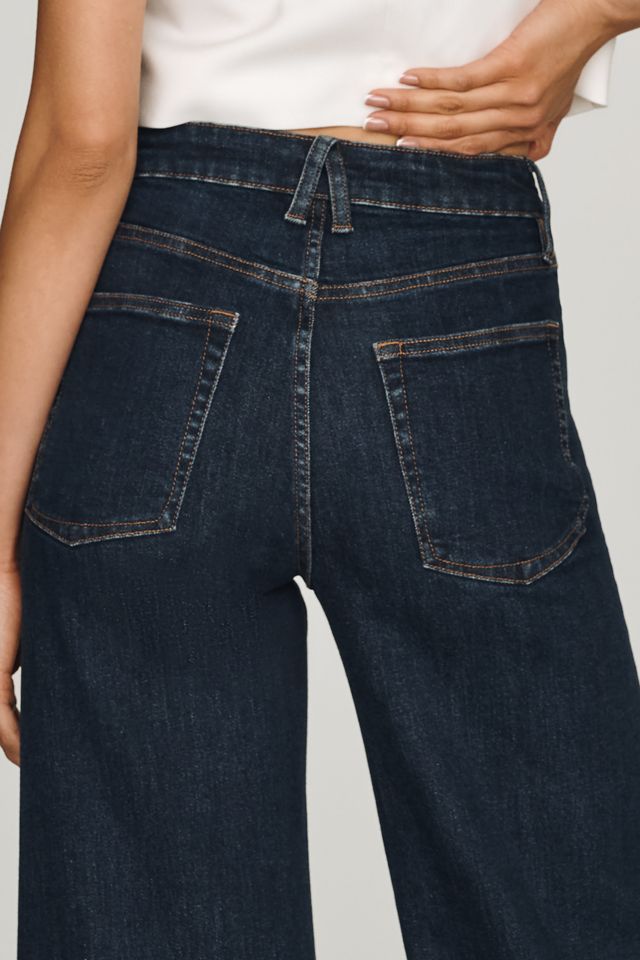 Good American Good Waist Palazzo Ankle Jeans #4