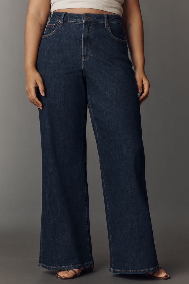 Good American Good Waist Palazzo Ankle Jeans #6