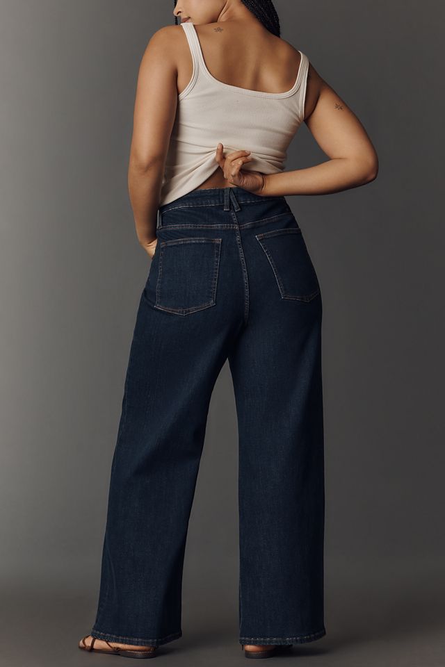Good American Good Waist Palazzo Ankle Jeans #7