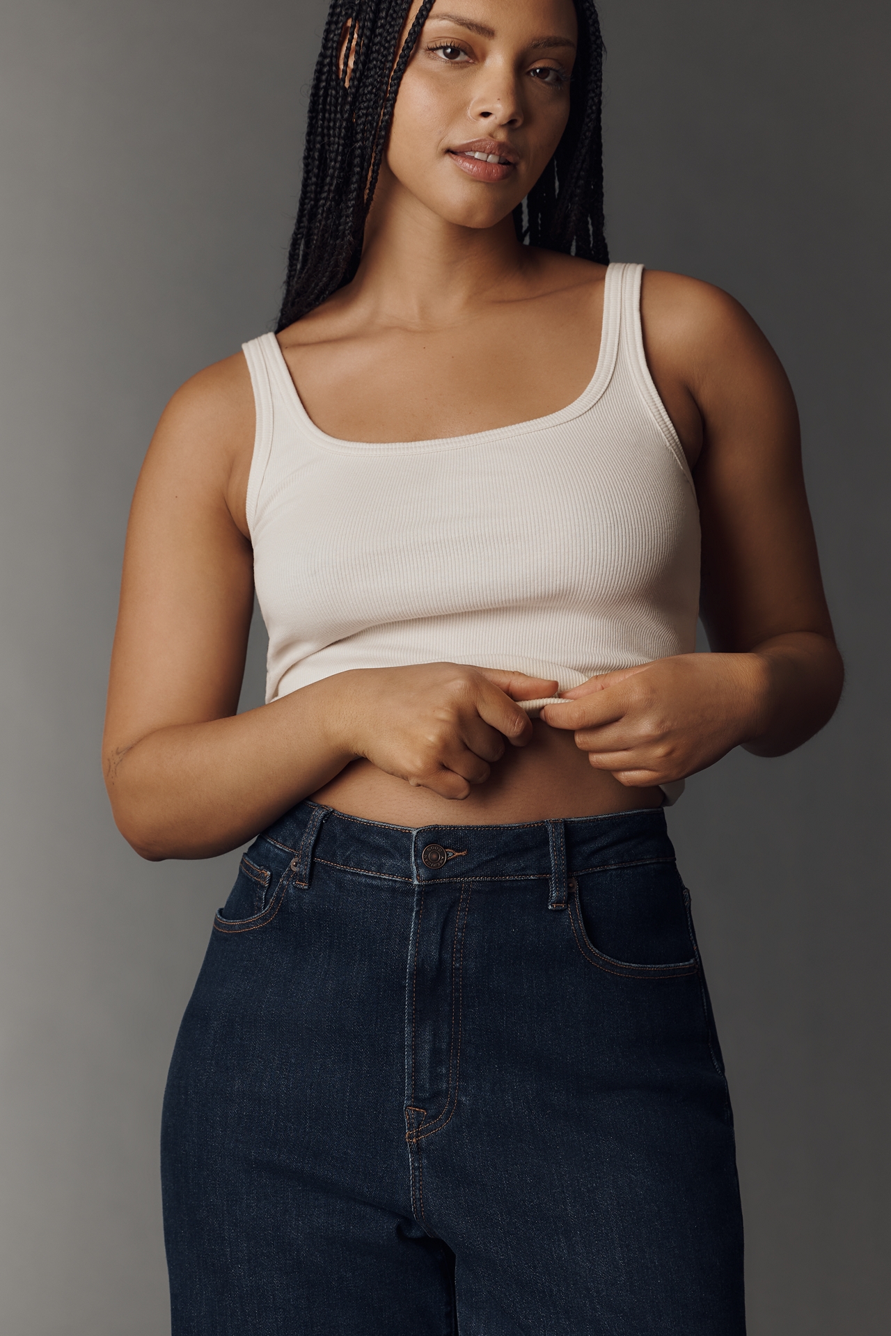 Good American Waist Palazzo Ankle Jeans