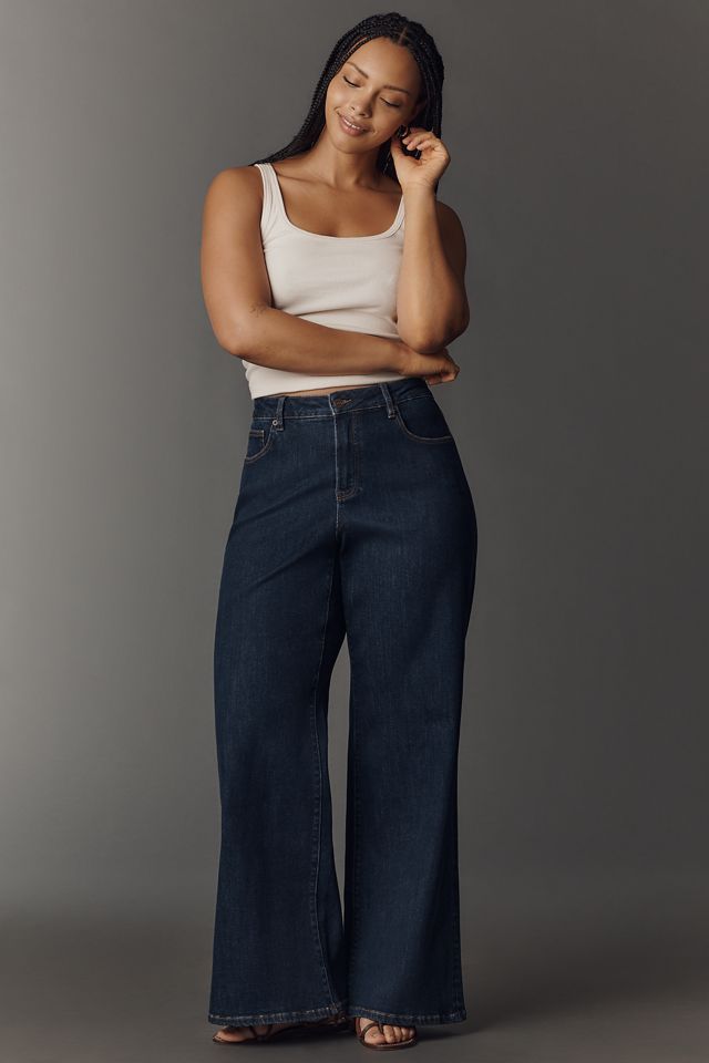 Good American Good Waist Palazzo Ankle Jeans #5
