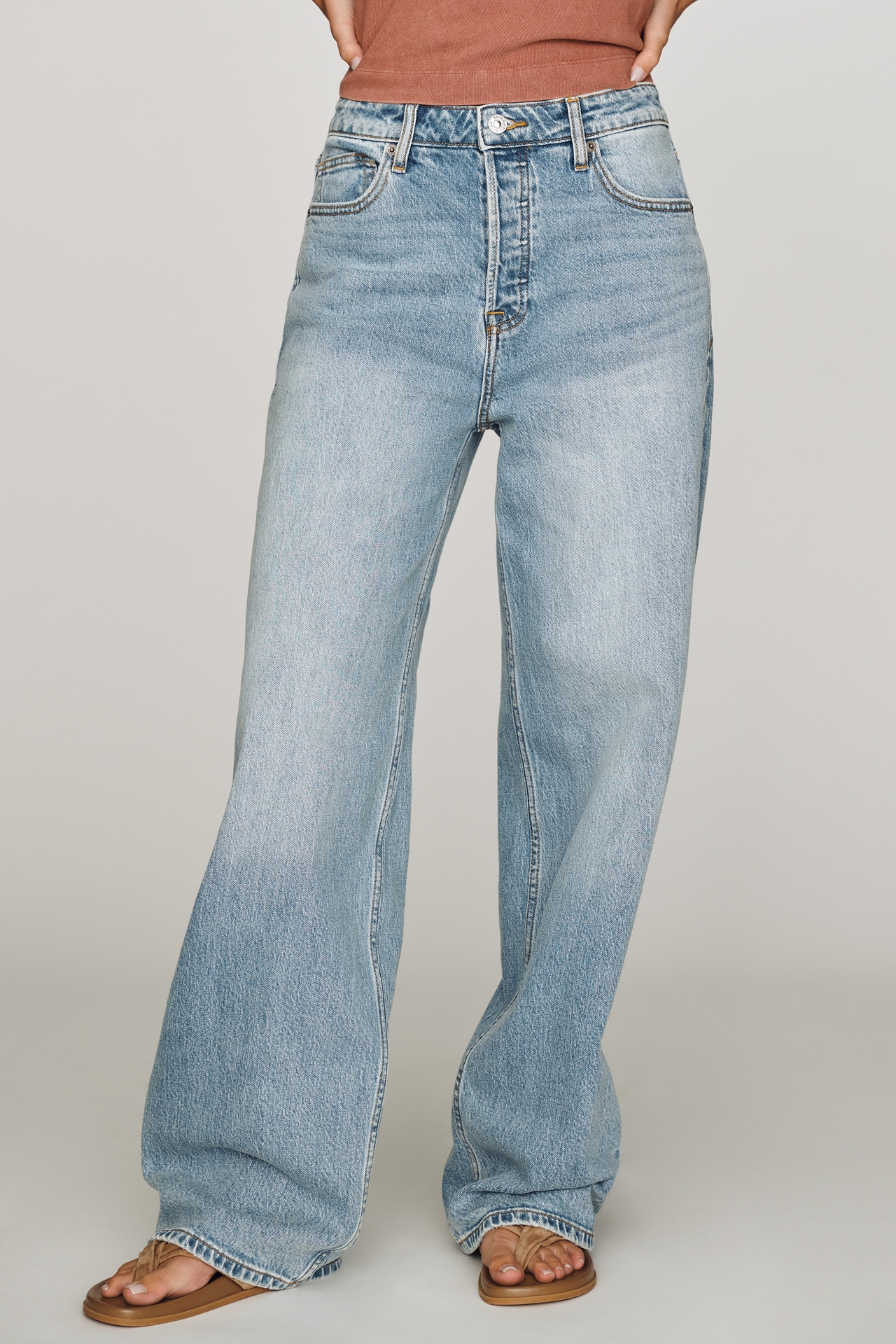 Good American Vintage High-Rise Wide-Leg Jeans