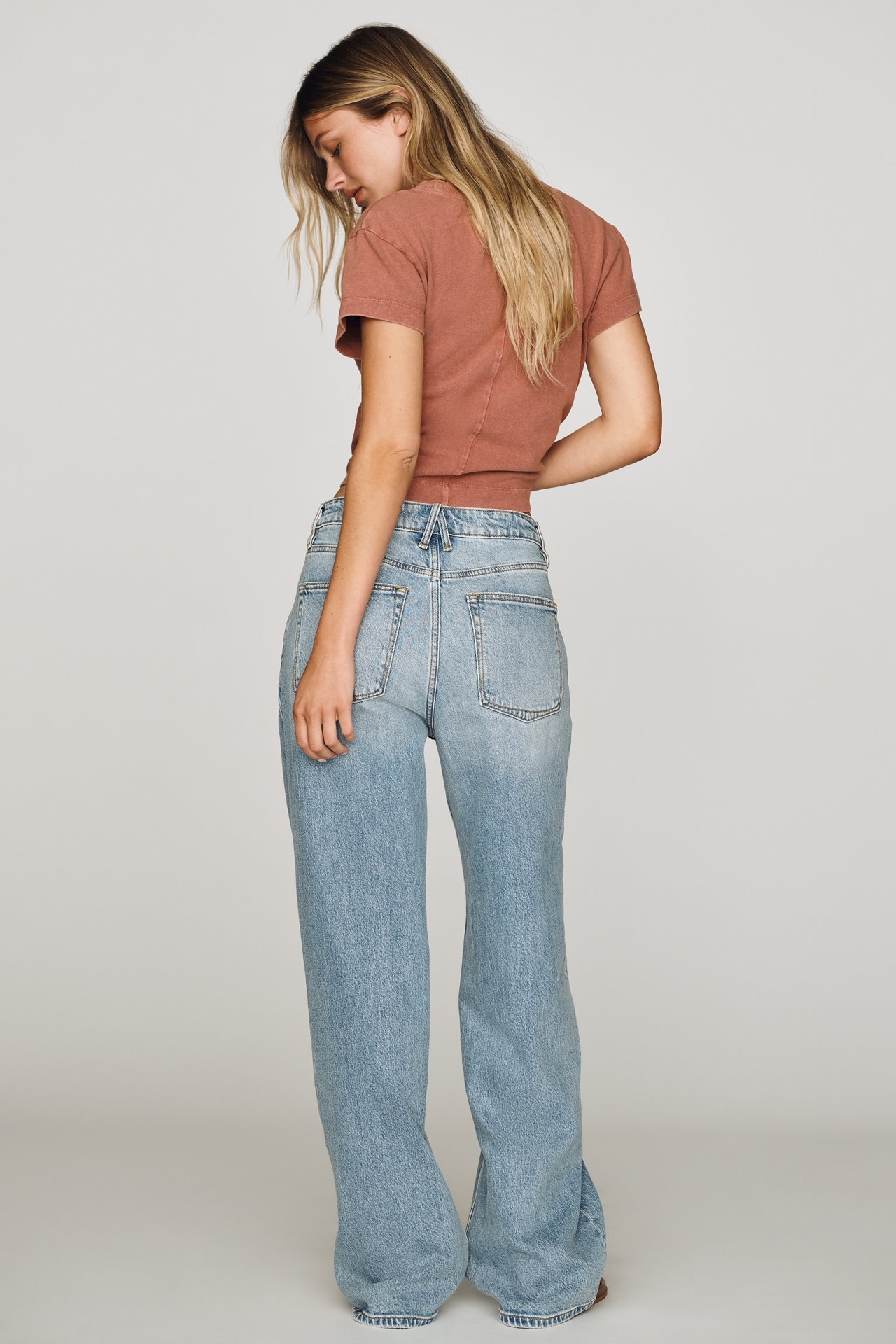 Good American Vintage High-Rise Wide-Leg Jeans