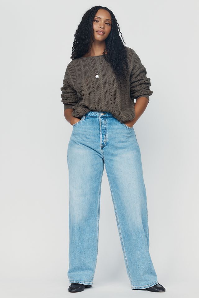 Good American Vintage High-Rise Wide-Leg Jeans #4