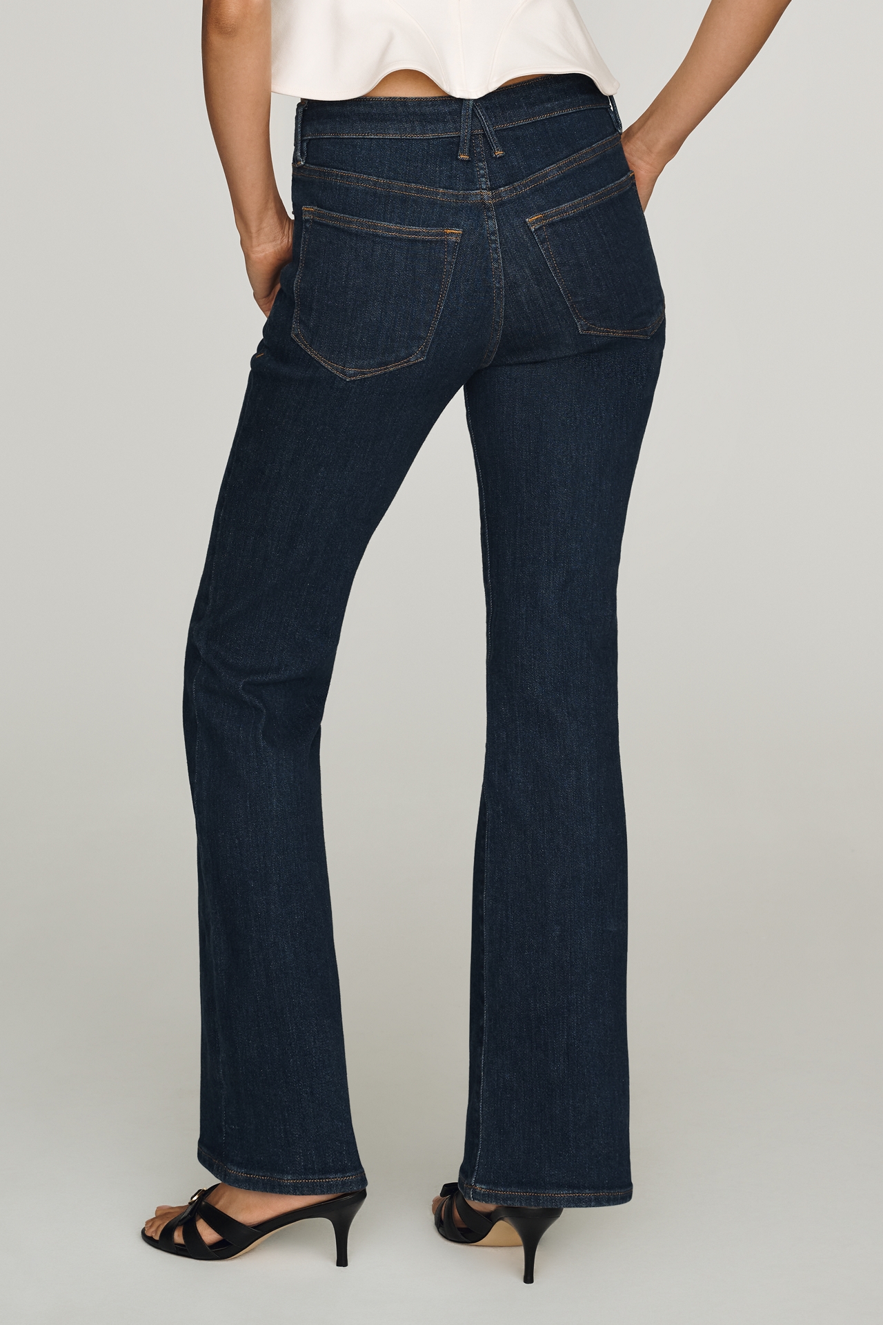 Good American Low-Rise Bootcut Jeans