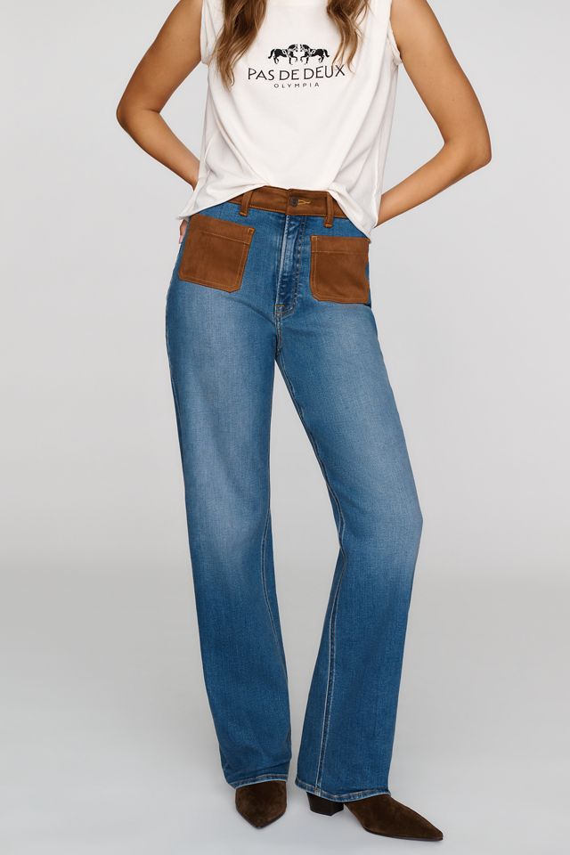 Good American Soft Tech Good True High Rise Straight Leg Jeans  #1