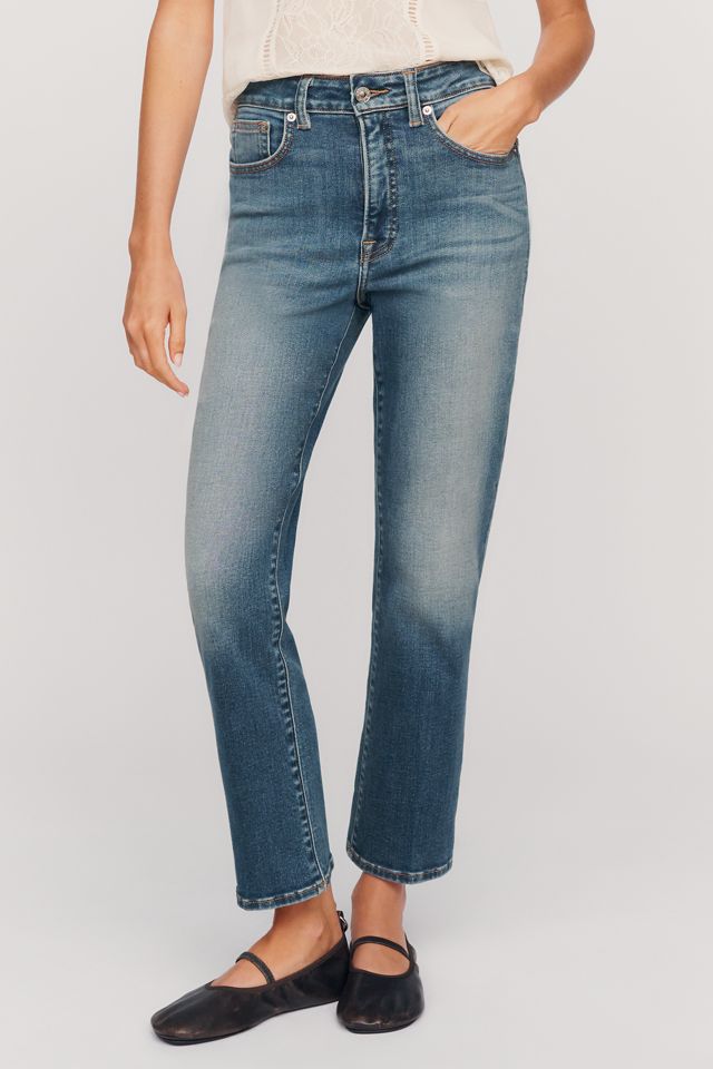 Good American Mid-Rise Straight-Leg Jeans #1