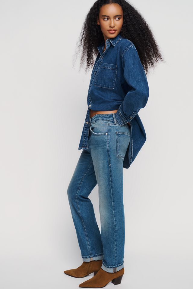 Good American Vintage High Rise Straight Leg Jeans #1