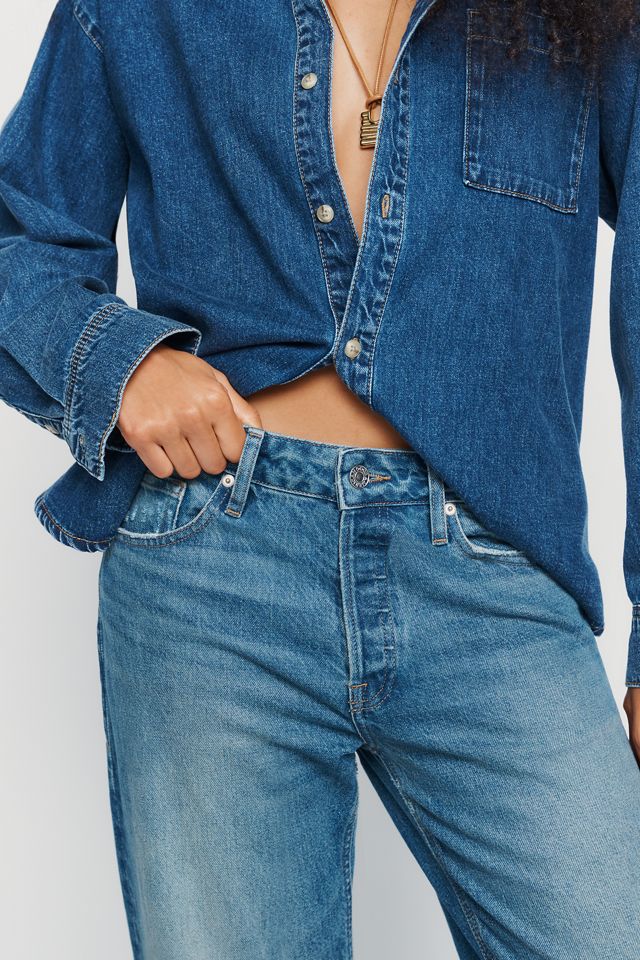 Good American Vintage High Rise Straight Leg Jeans #2