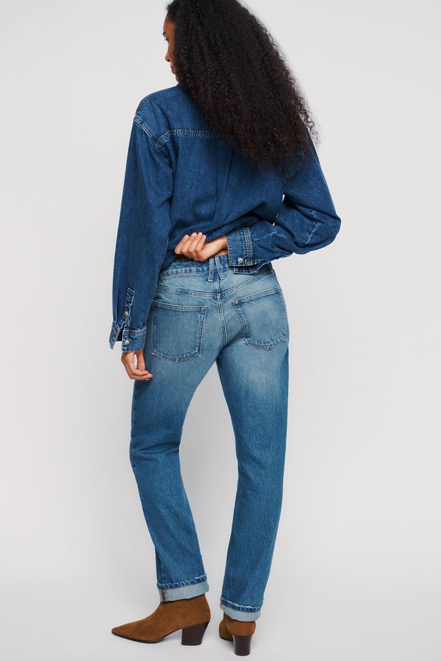 Good American Vintage High Rise Straight Leg Jeans #3
