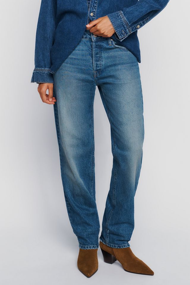 Good American Vintage High Rise Straight Leg Jeans #4
