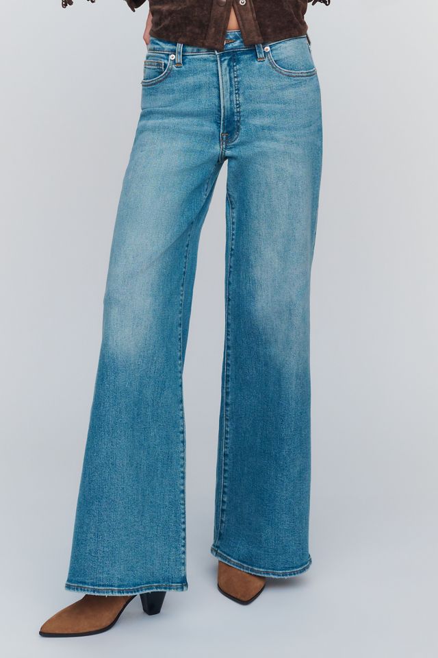 Good American High-Rise Wide-Leg Palazzo Jeans #1