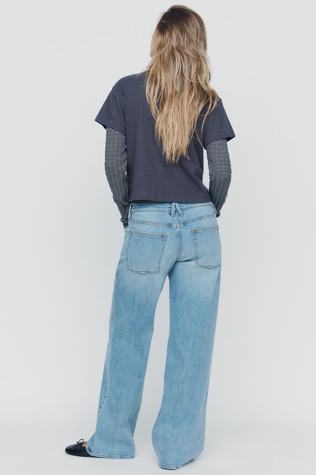 Good American Low-Rise Loose Wide-Leg Jeans #3