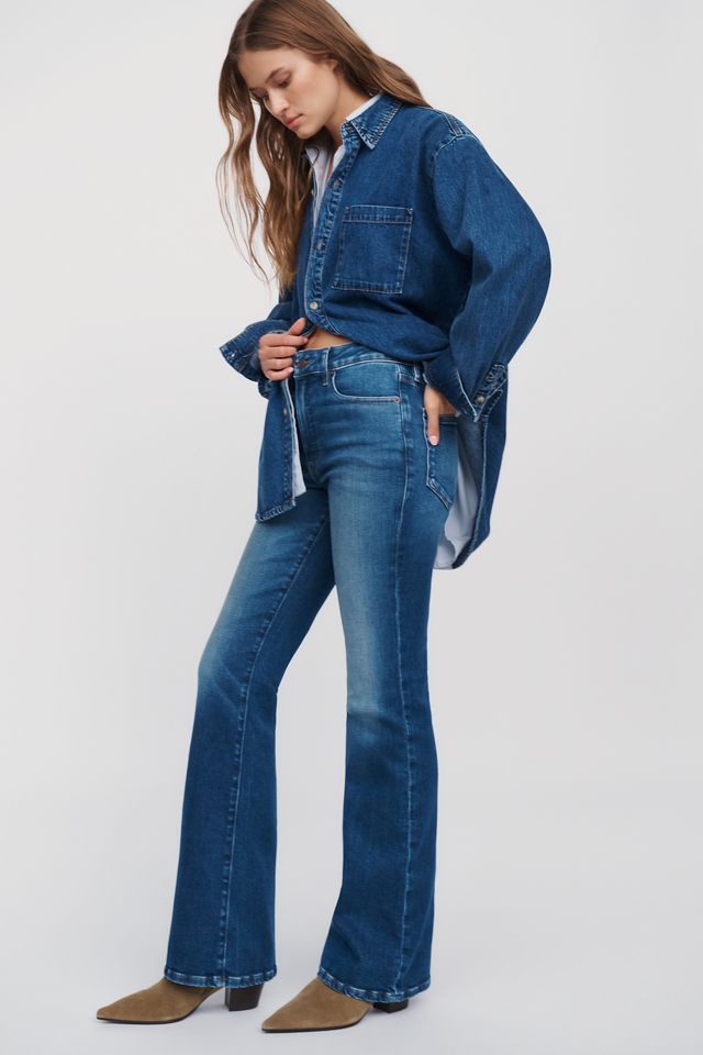 Good American Soft Tech Good Classic High Rise Bootcut Jeans #2