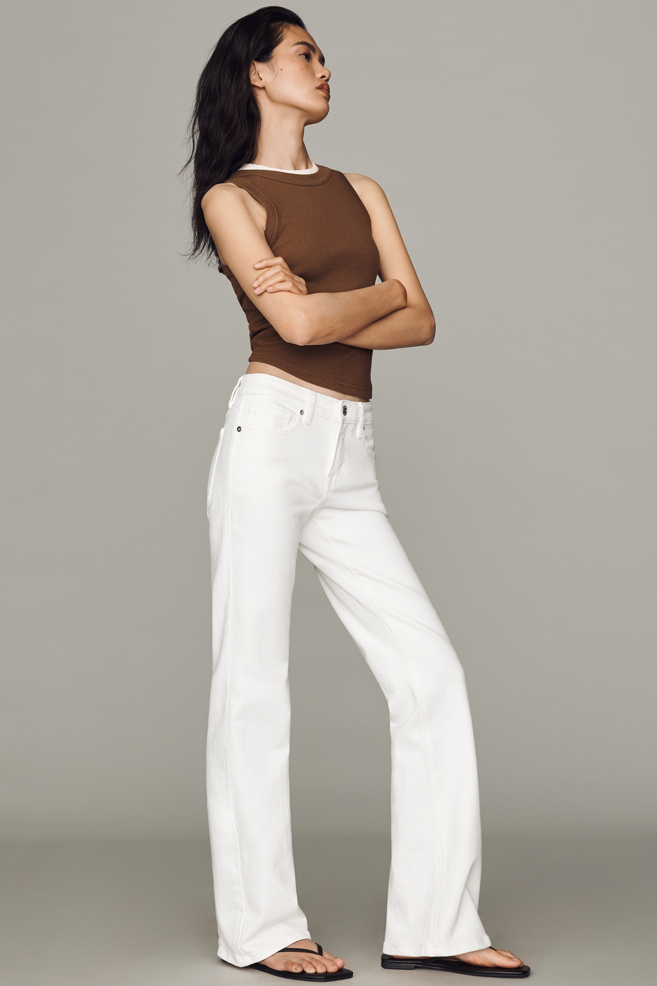 Good American Low-Rise Bootleg Jeans