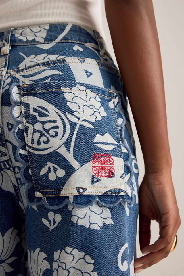 Never Fully Dressed Amara Printed Straight-Leg Jeans #5