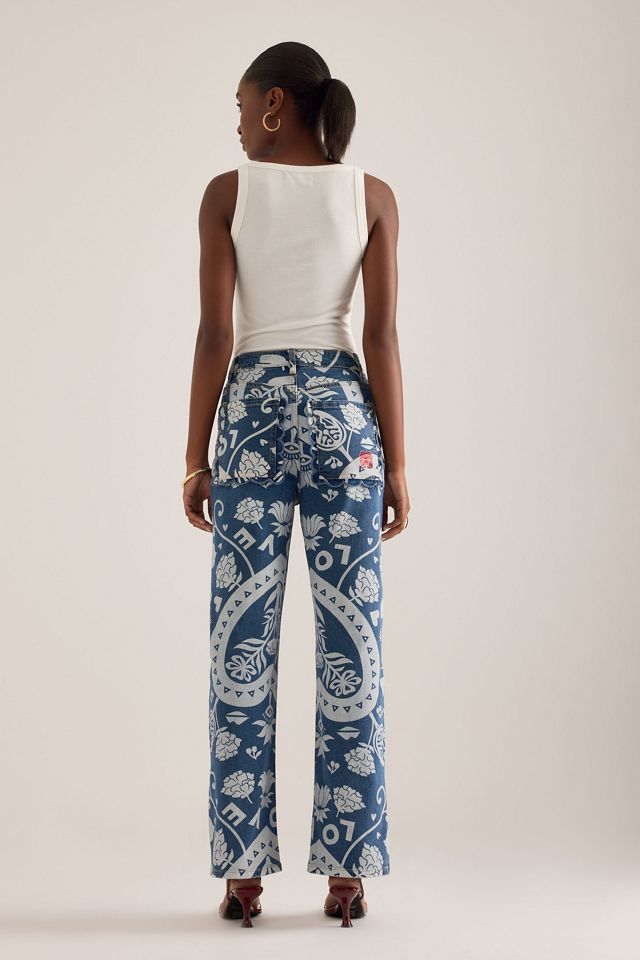 Never Fully Dressed Amara Printed Straight-Leg Jeans #1