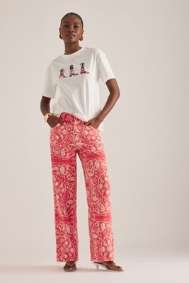 Jeans con Estampado de Bandana Never Fully Dressed