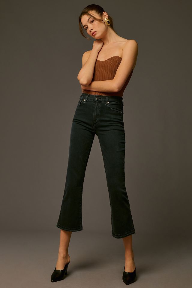 Le Jean Bella High-Rise Crop Flare Jeans