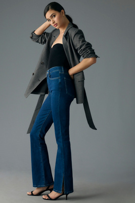Le Jean Stella High-rise Stretch Flared Jeans In Blue