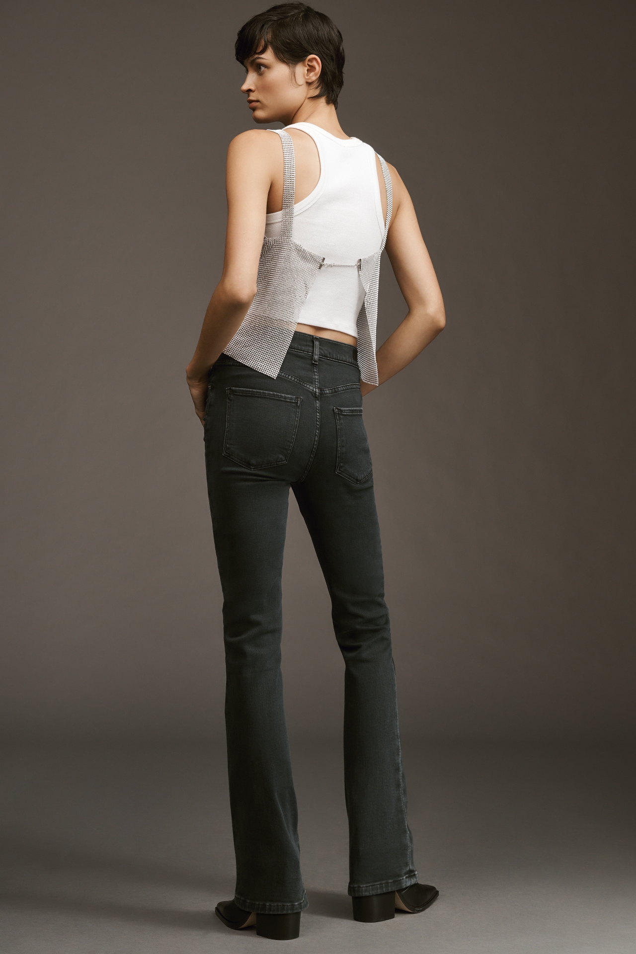 Le Jean Lara High-Rise Slim Straight-Leg Jeans