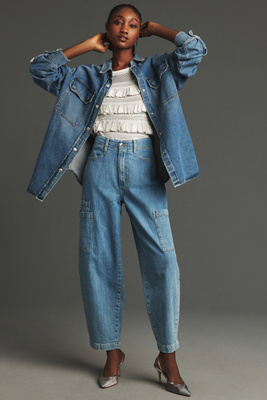 Le Jean Goldie Mid-Rise Balloon Cargo Jeans | Anthropologie