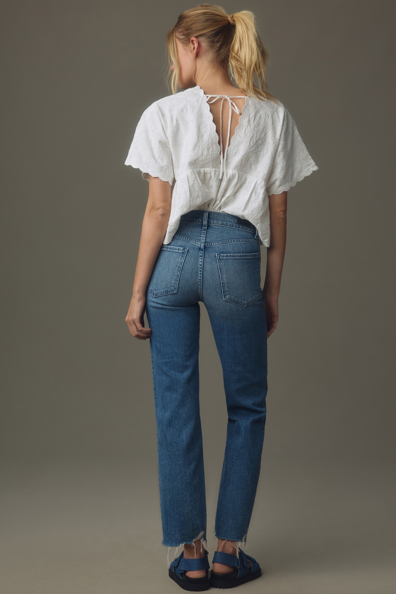 Le Jean Sabine Mid-Rise Straight-Leg Jeans