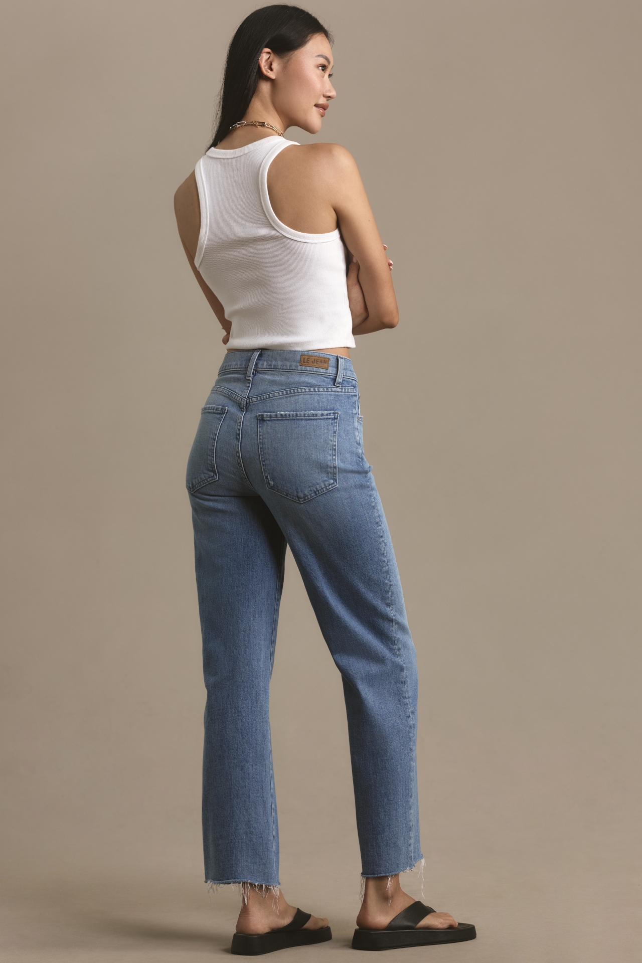 Le Jean Sabine High-Rise Straight-Leg Jeans