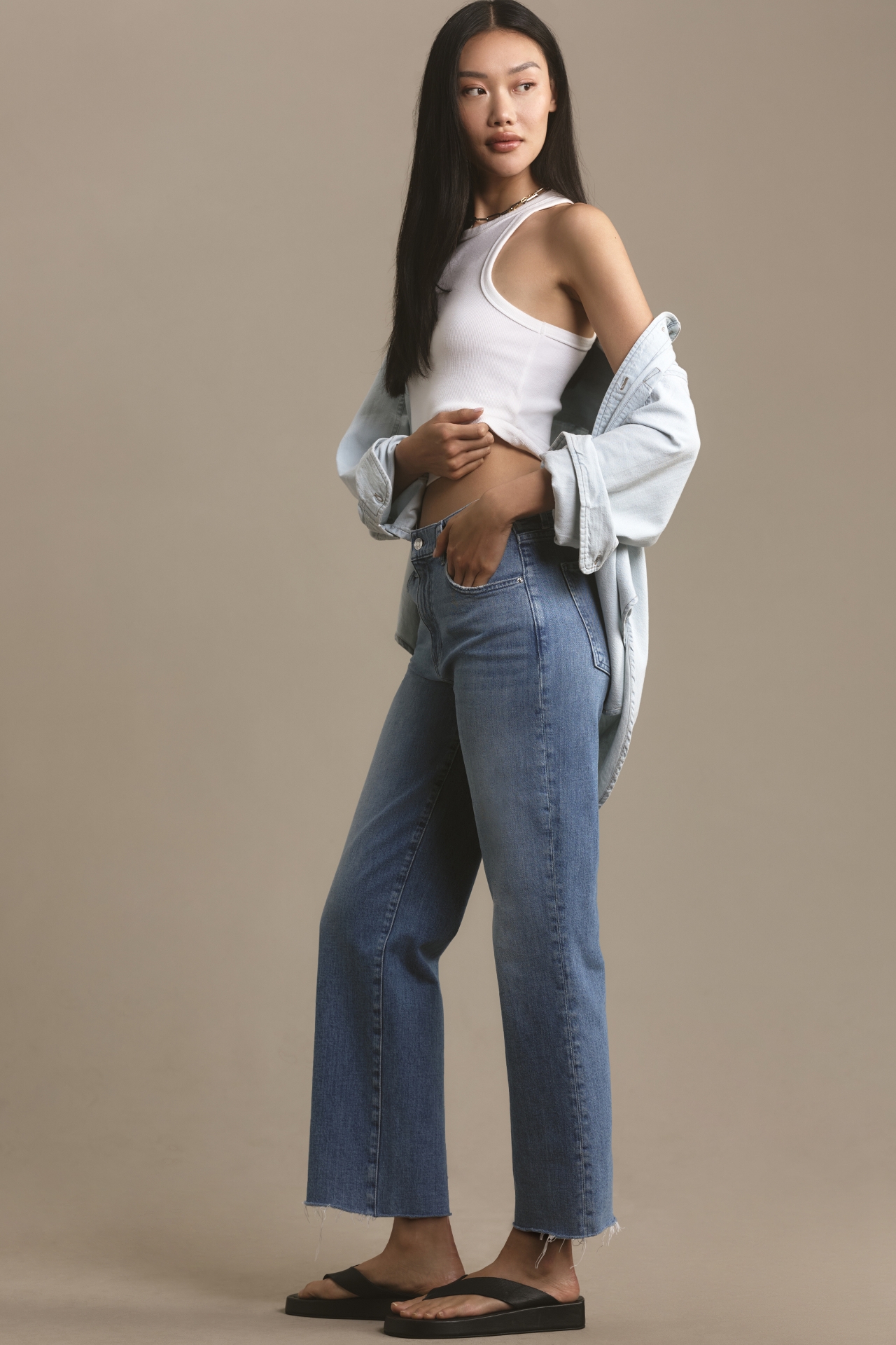 Le Jean Sabine High-Rise Straight-Leg Jeans