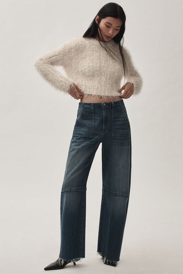 LE JEAN Utility Soft Barrel Mid-Rise Jeans #3