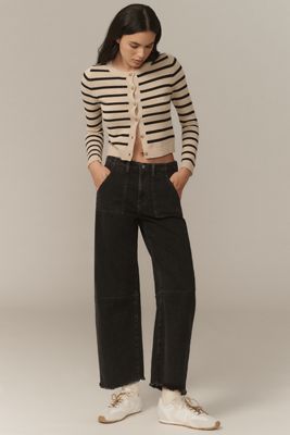 LE JEAN Utility Soft Barrel Mid-Rise Jeans