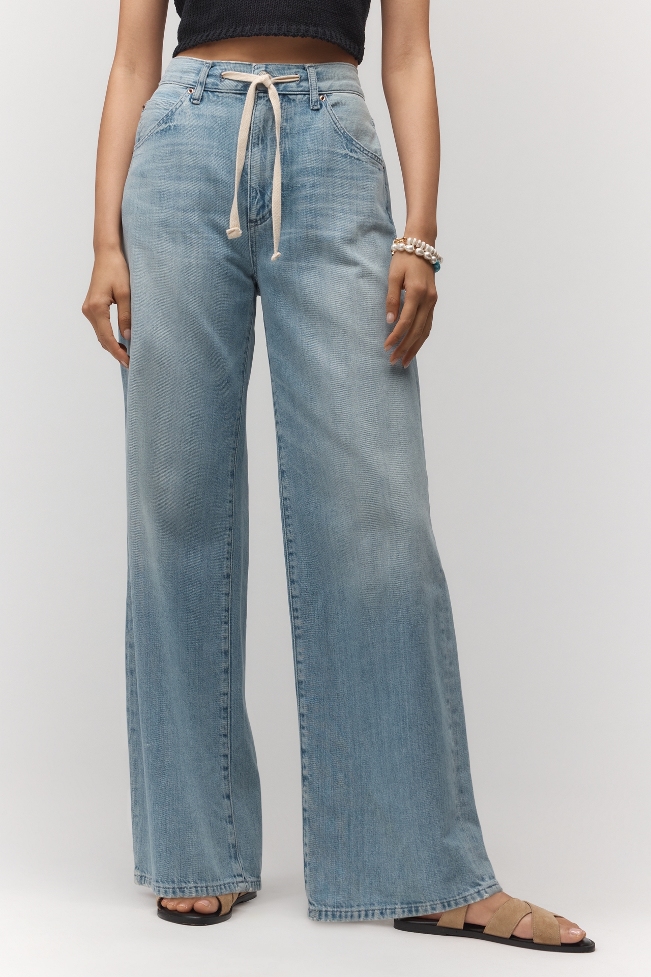 Le Jean Luna High-Rise Relaxed Wide-Leg Jeans