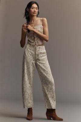 デニム・ジーパン ALANUI Woman Jeans Yellow Cream LWYB003R24DEN002 0360 LE JEAN | Anthropologie