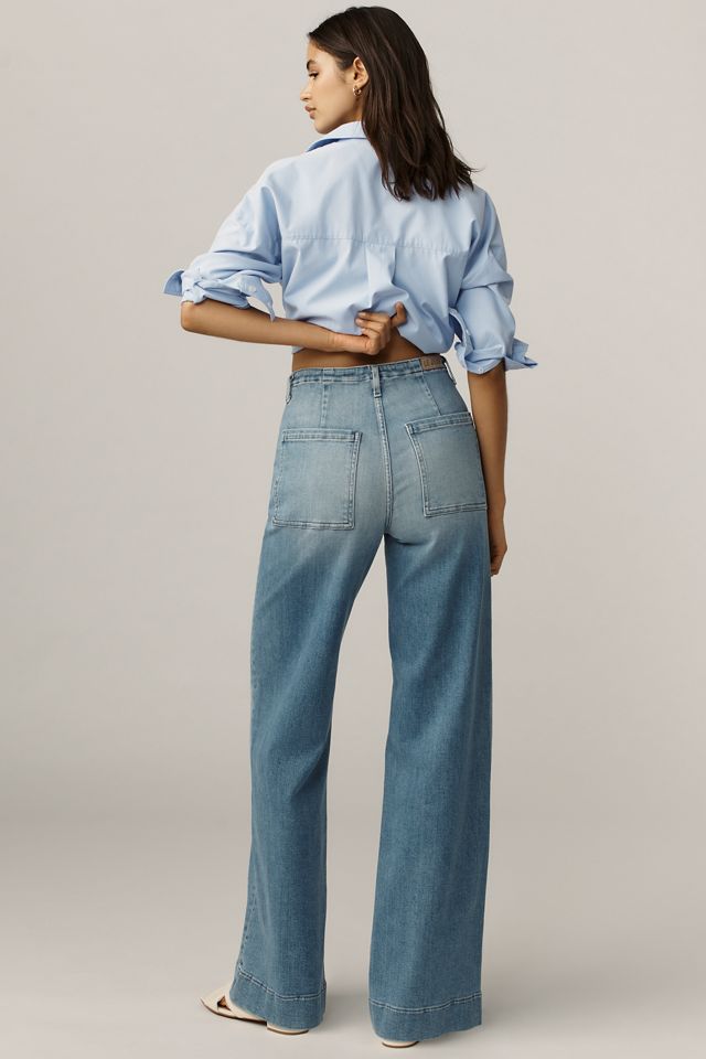 LE JEAN Utility High-Rise Wide-Leg Jeans #3