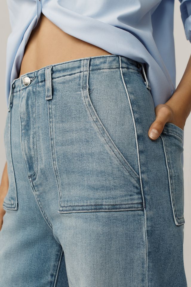 LE JEAN Utility High-Rise Wide-Leg Jeans #4