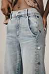 LE JEAN Frankie Studded Mid-Rise Barrel Jeans