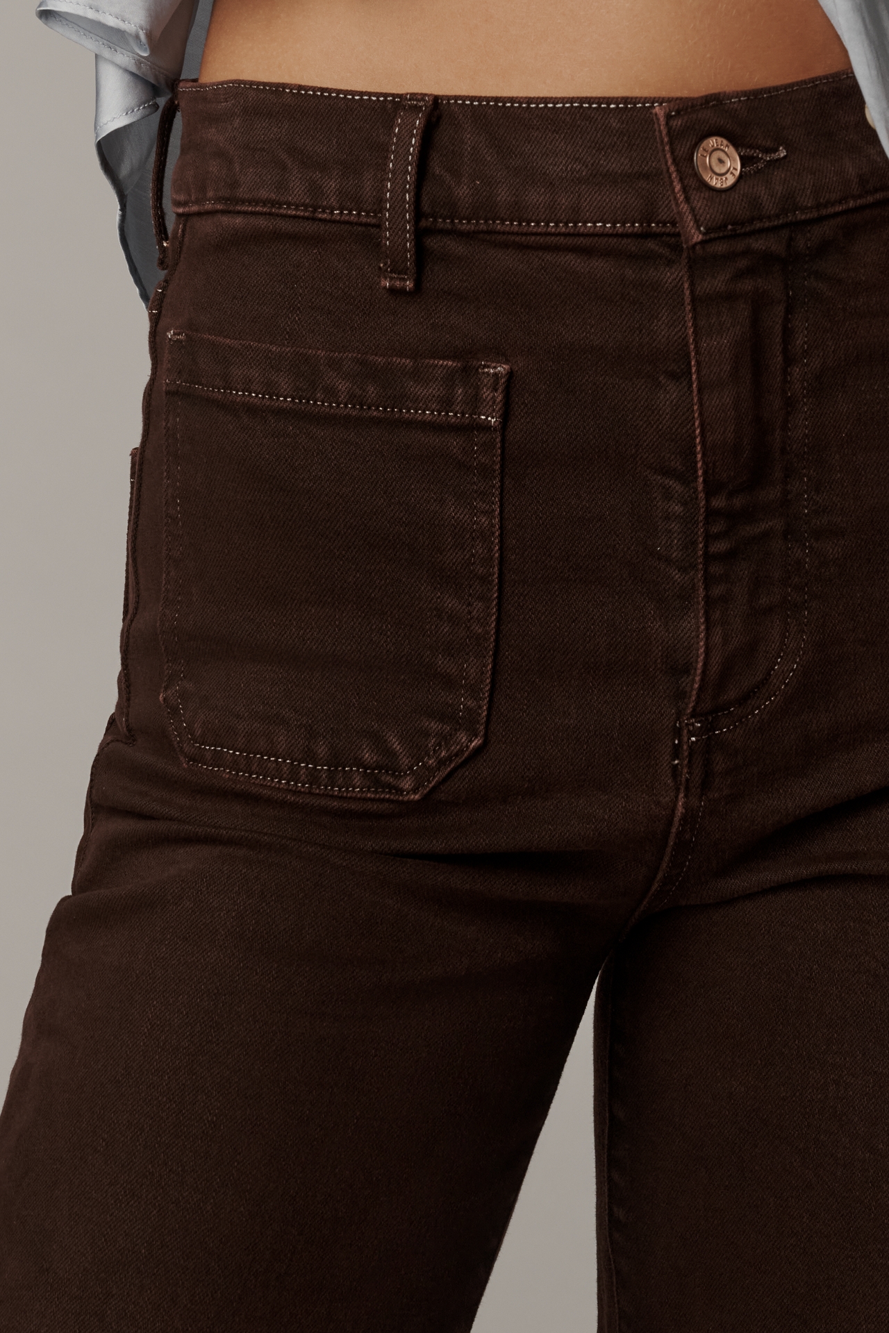 LE JEAN Nomad Velvet High-Rise Taper Jeans