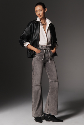 Le Jean Margot High-rise Barrel Jeans In Gray