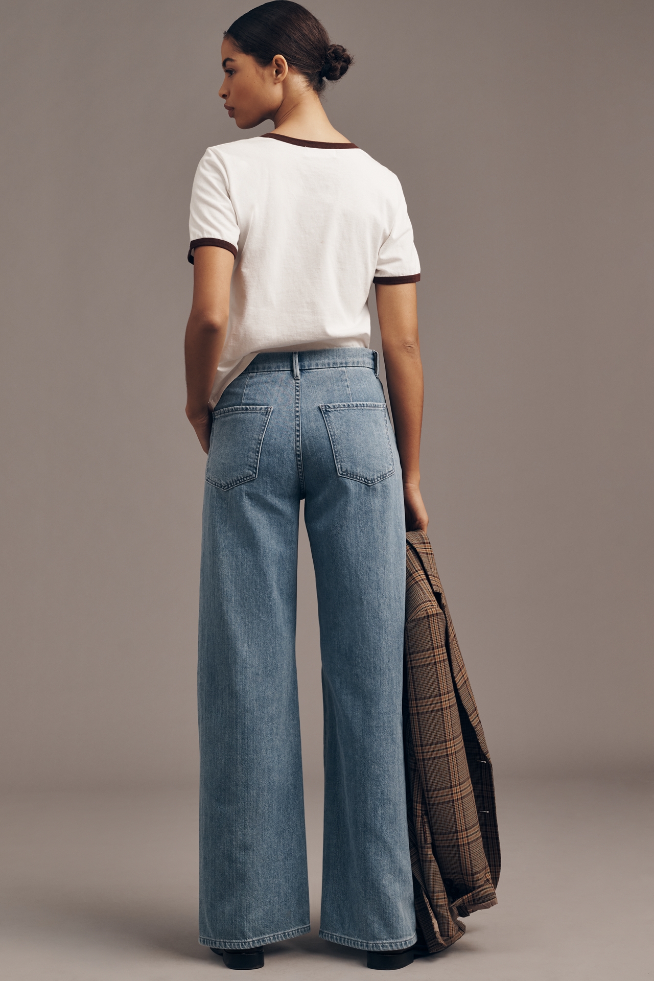 LE JEAN Sydney High-Rise Wide-Leg Trouser Jeans