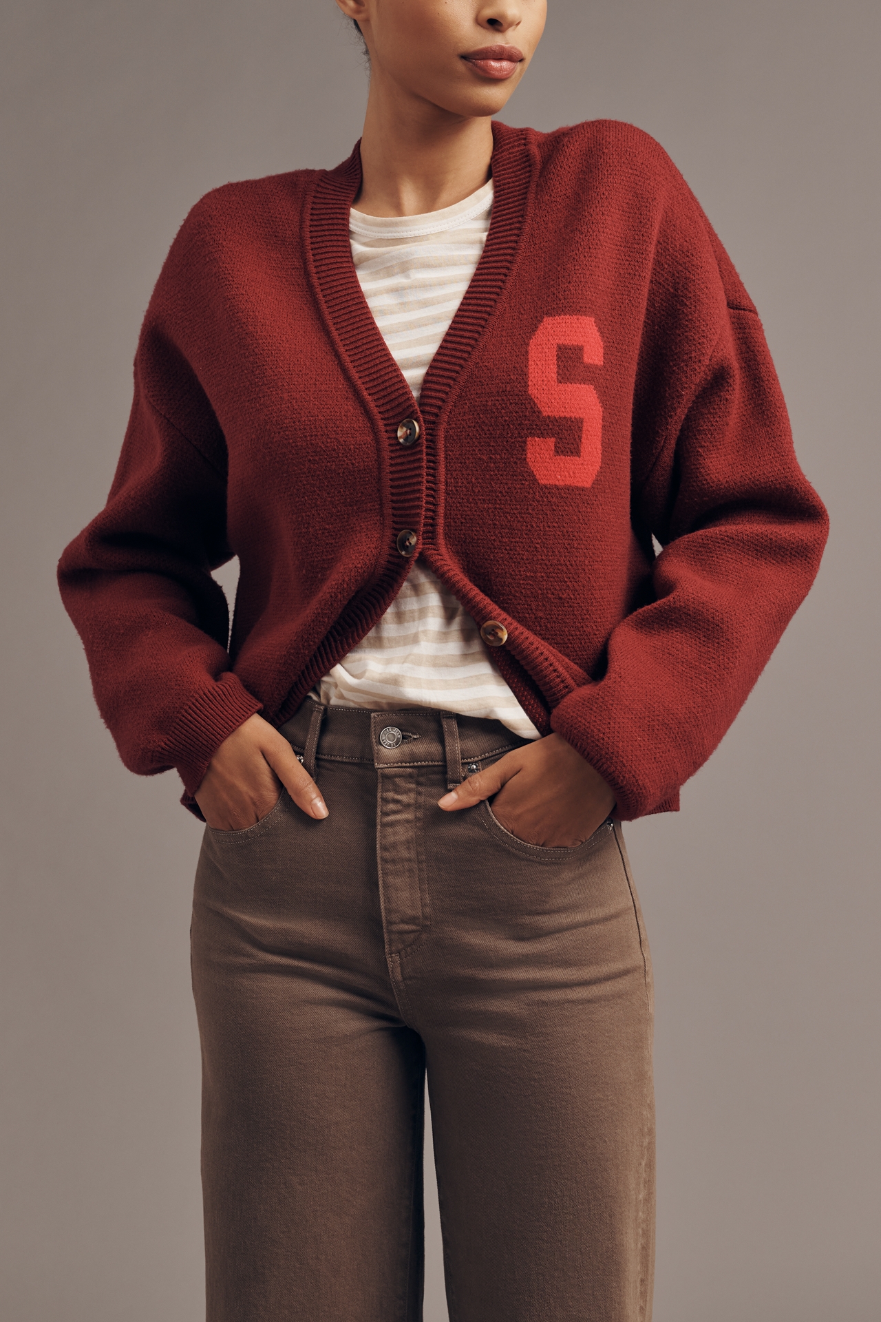 LE JEAN Column High-Rise Wide-Leg Jeans