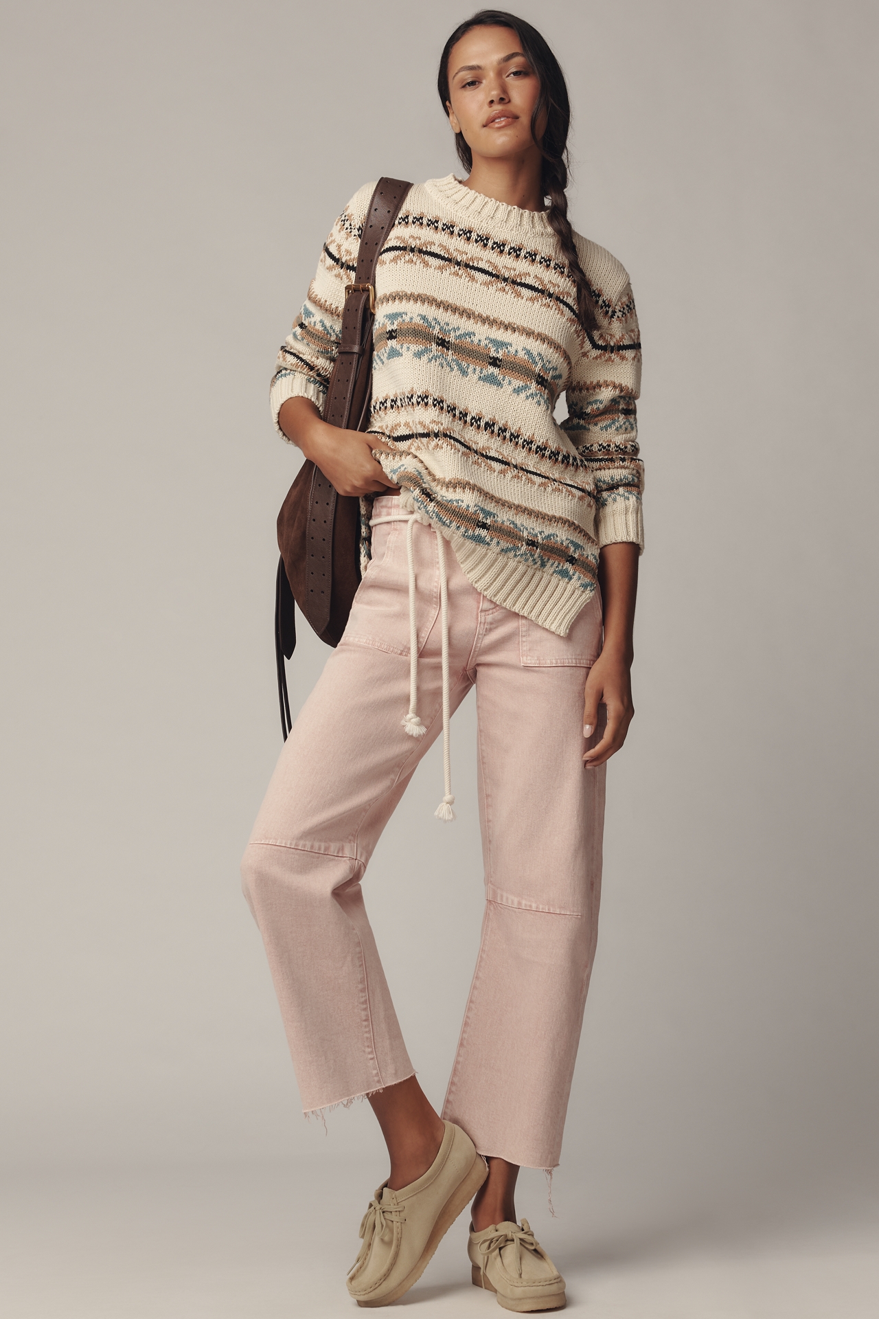 LE JEAN Utility Soft Mid-Rise Barrel Jeans