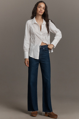 Le Jean Column High-rise Wide-leg Jeans In White