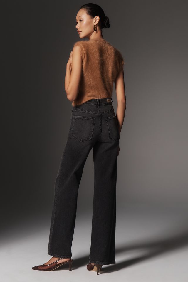 LE JEAN Cinched High-Rise Wide-Leg Jeans #3