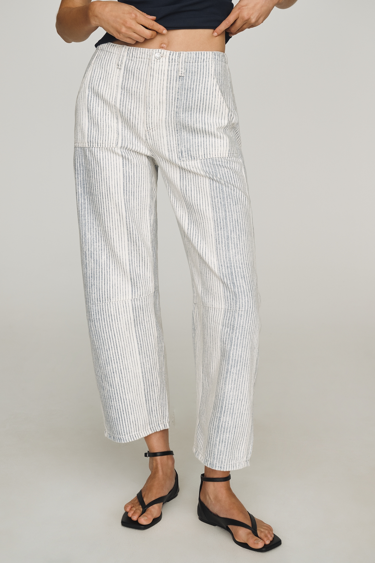 LE JEAN Utility High-Rise Barrel Jeans