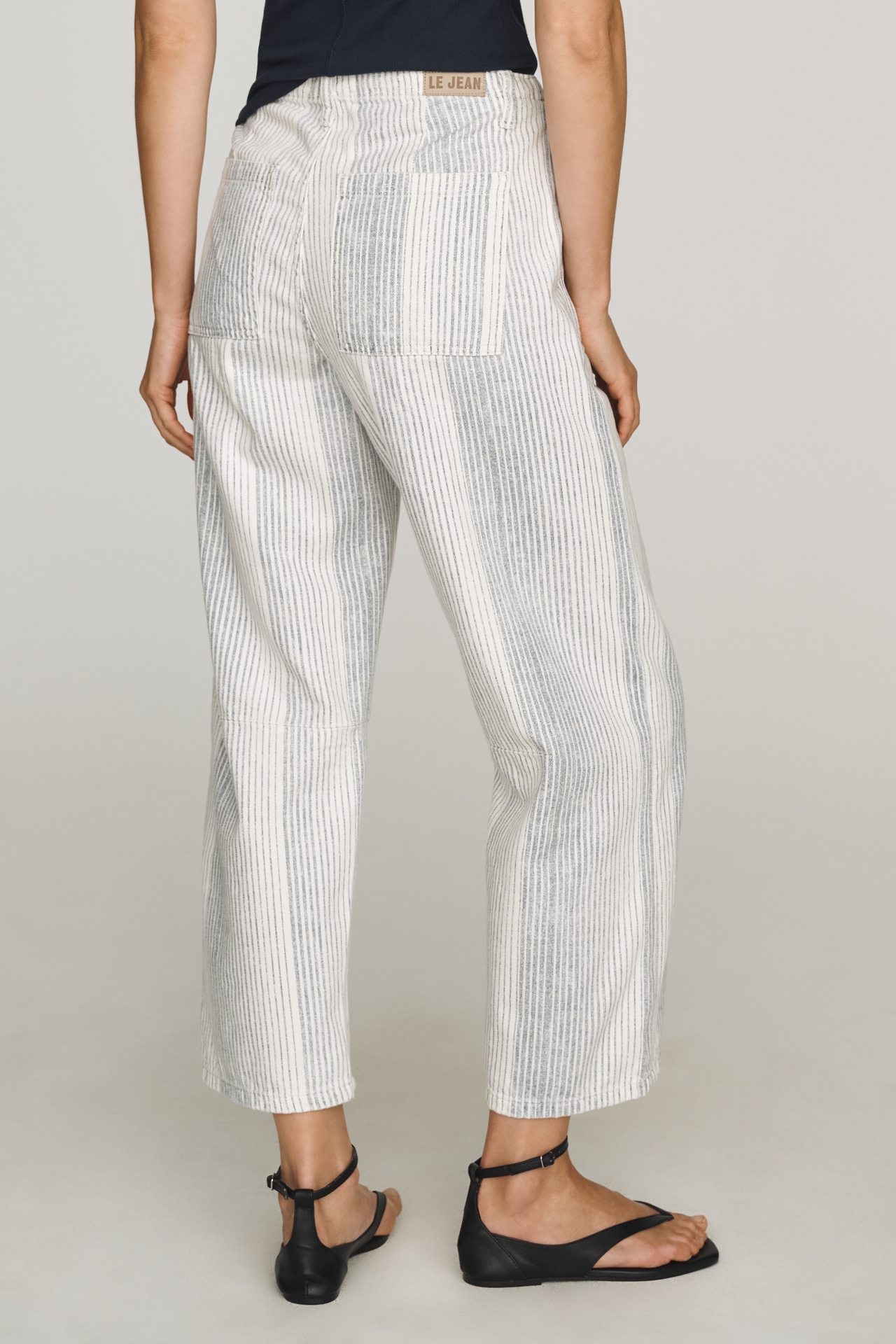 LE JEAN Utility High-Rise Barrel Jeans