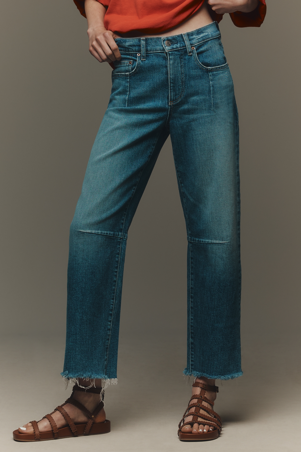 LE JEAN Pixie Ankle Mid-Rise Relaxed Jeans